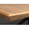 Table à manger extensible 200-320 cm aspect noyer et métal Armando