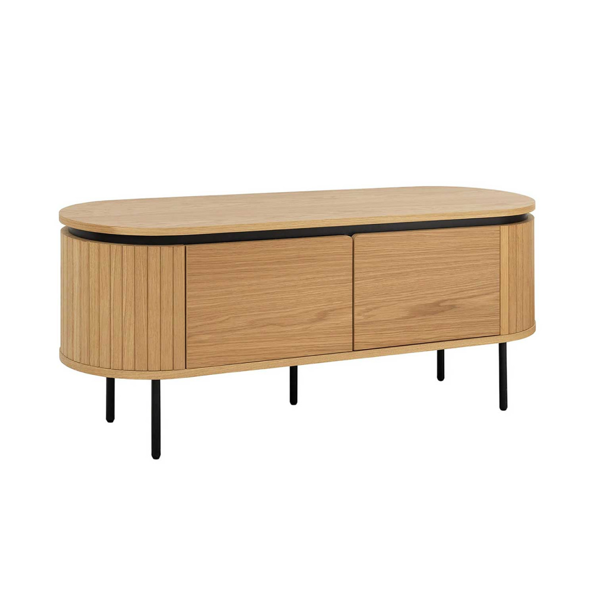 Meuble TV arrondi couleur naturelle Lili