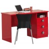 Bureau rouge laqué