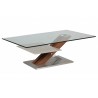 Table Basse Design verre 12 mm et bois MILOVA 1260