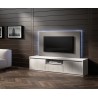 Meuble TV Design frêne et panneau TV gris NORA K44