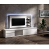 Meuble TV Design blanc avec panneau TV gris brun NORA K47
