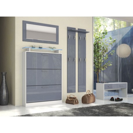 Combiné de meuble entrée design EDELWEISS