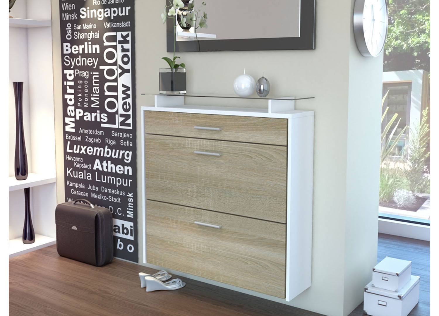 Meuble range chaussures design suspendu CbcMeubles