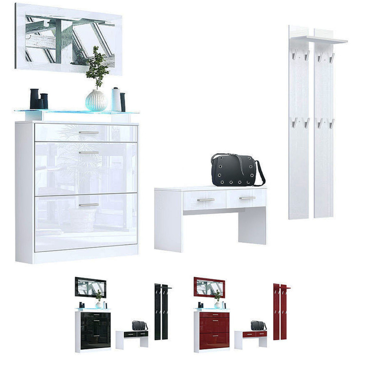 Meuble entrée vestiaire design BLUEBELL LARGE