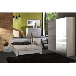 Chambre à coucher complète look contemporain LEO v1