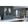Buffet moderne noir 4 tiroirs et 2 portes