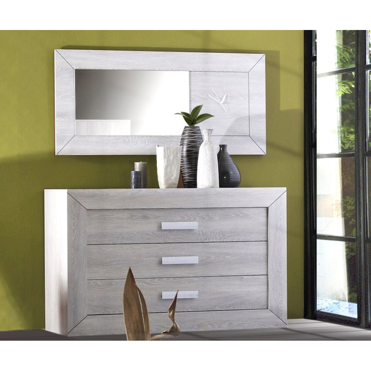 Commode de chambre à coucher 3 tiroirs LEO