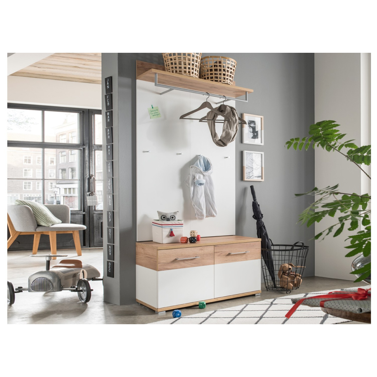 Meuble d'entrée style scandinave pas cher