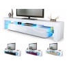 Meuble TV hi-fi design blanc 189 cm