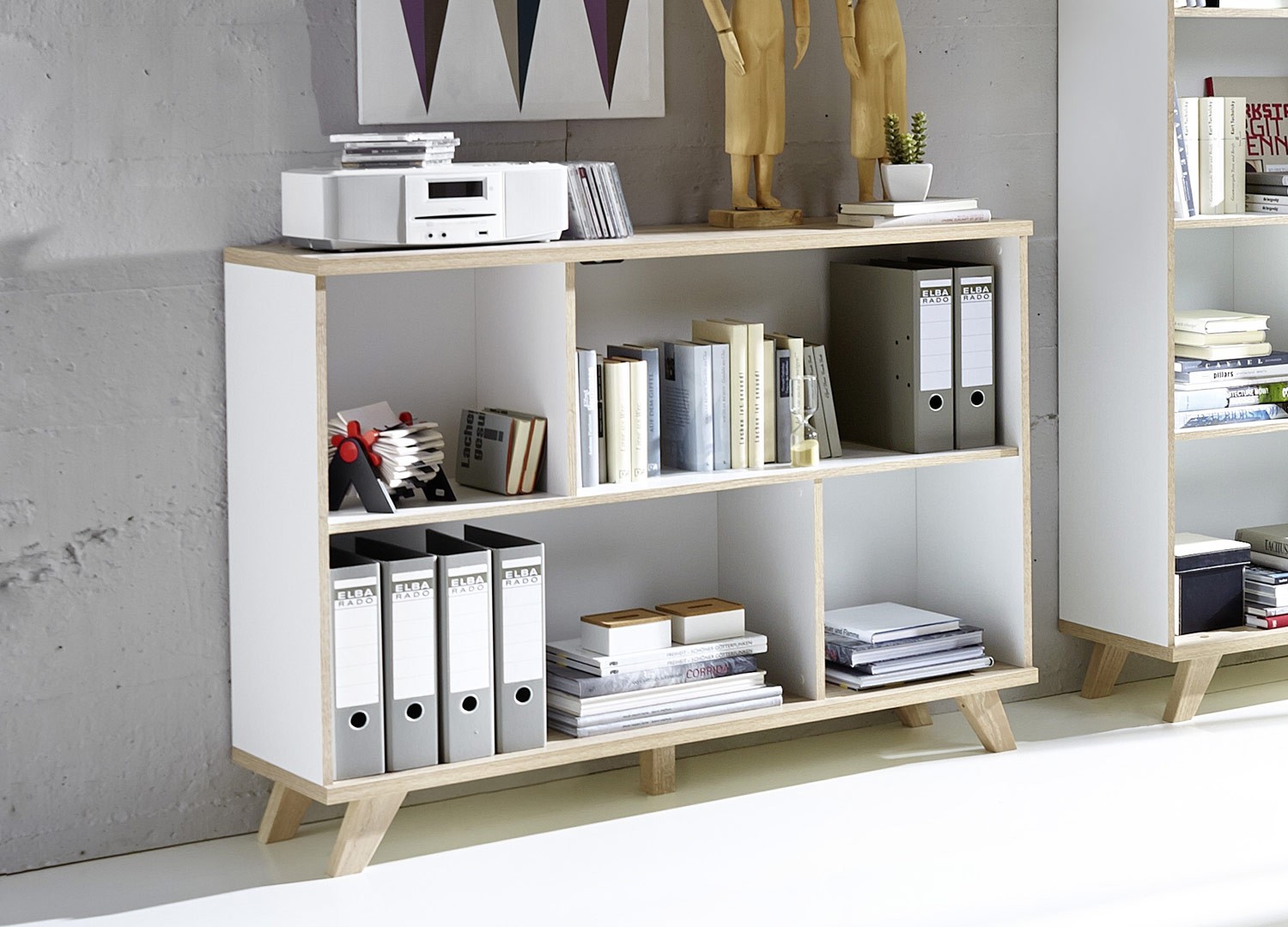 Bibliothèque meuble bois design industriel - Cbc-Meubles
