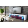 Meuble TV hi-fi design blanc 189 cm