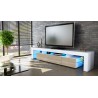 Meuble TV hi-fi design blanc 189 cm