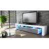 Meuble TV hi-fi design blanc 189 cm