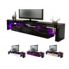 Meuble Télé hi-fi design noir 189 cm IRIO