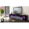 Meuble Télé hi-fi design noir 189 cm IRIO