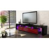 Meuble Télé hi-fi design noir 189 cm IRIO