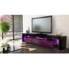 Meuble Télé hi-fi design noir 189 cm IRIO