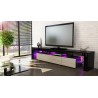 Meuble Télé hi-fi design noir 189 cm IRIO