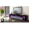Meuble Télé hi-fi design noir 189 cm IRIO