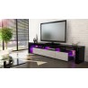 Meuble Télé hi-fi design noir 189 cm IRIO