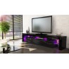 Meuble Télé hi-fi design noir 189 cm IRIO