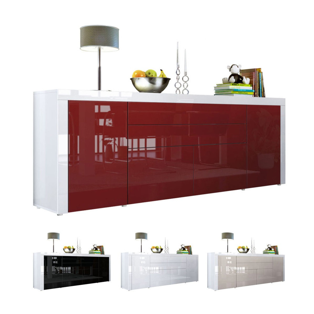 Buffet/Bahut 200 cm - 4 portes - 2 tiroirs