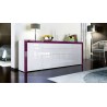 Buffet design blanc laqué 200 cm - 4 portes - 2 tiroirs