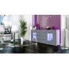 Buffet design blanc 166 cm avec rangements