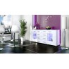 Buffet design blanc 166 cm avec rangements