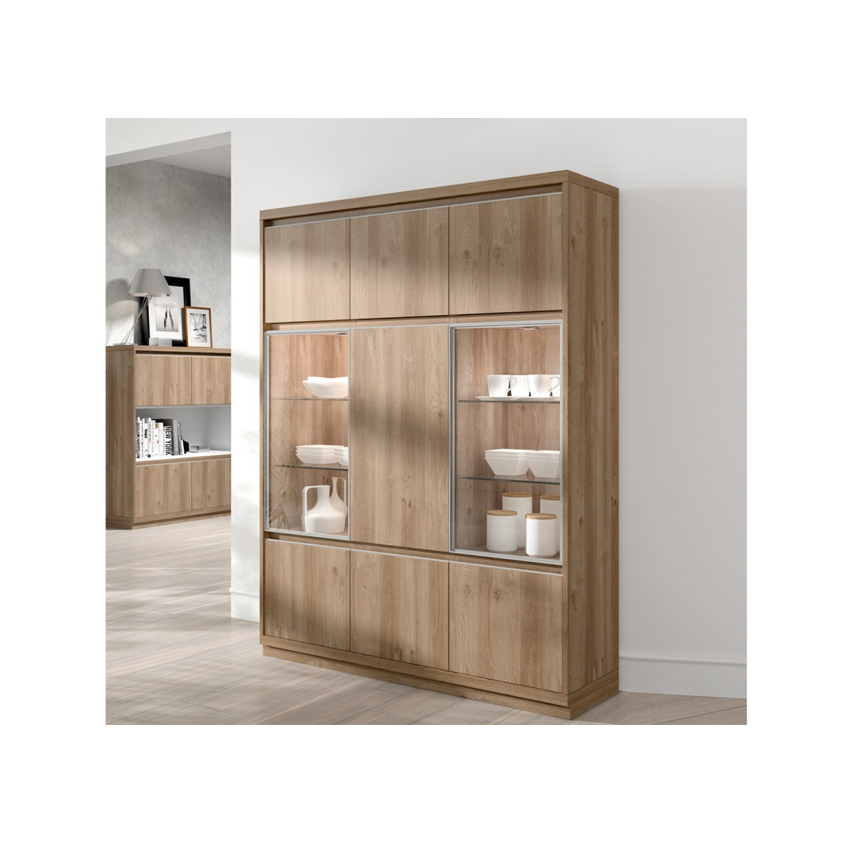 Bahut haut contemporain en bois ADEN 2921