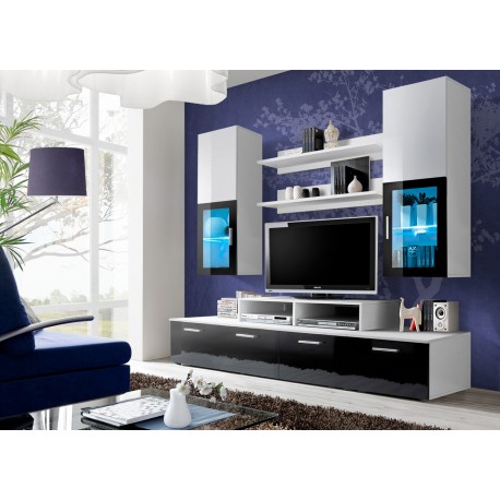 Composition TV Design Blanc / Noir