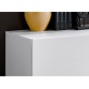 Meuble TV Gris et Blanc avec Éclairage Lumineux