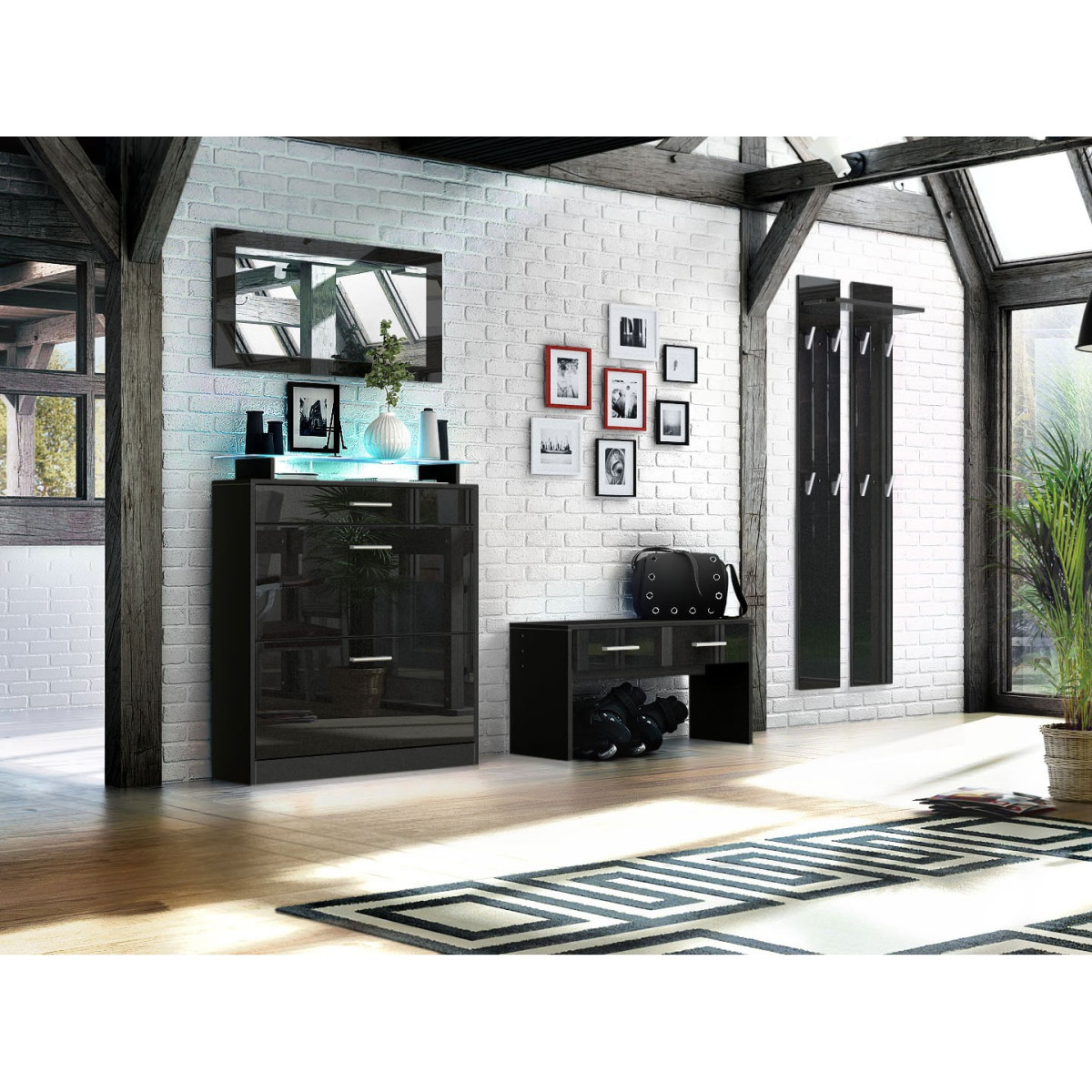 Ensemble d'entrée vestiaire design BLUEBELL LARGE