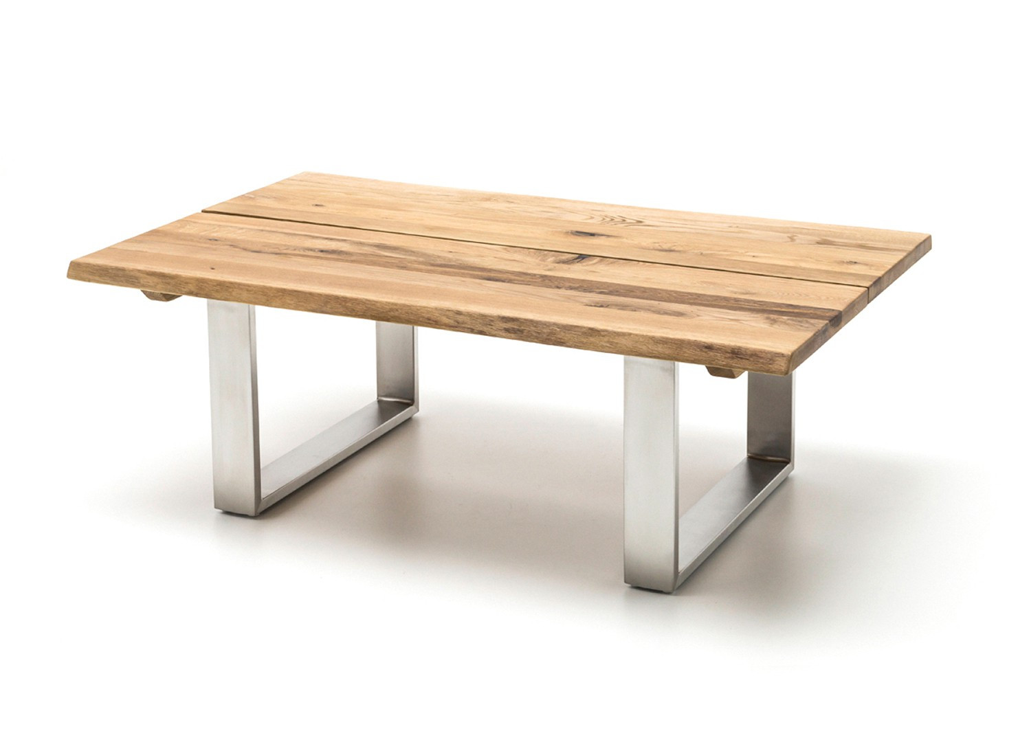 Table basse en bois massif et pieds acier - Cbc-Meubles