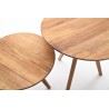 Lot de 2 tables d'appoint en chêne massif huilé