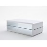 Table basse design rectangulaire blanc laqué