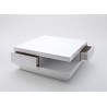 Table basse design carrée blanc laqué