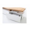 Meuble TV design chêne massif et blanc