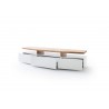 Meuble TV design chêne massif et blanc