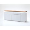 Meuble buffet 2 m blanc mat et bois lumineux