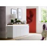 Meuble buffet 2 m blanc mat et bois lumineux