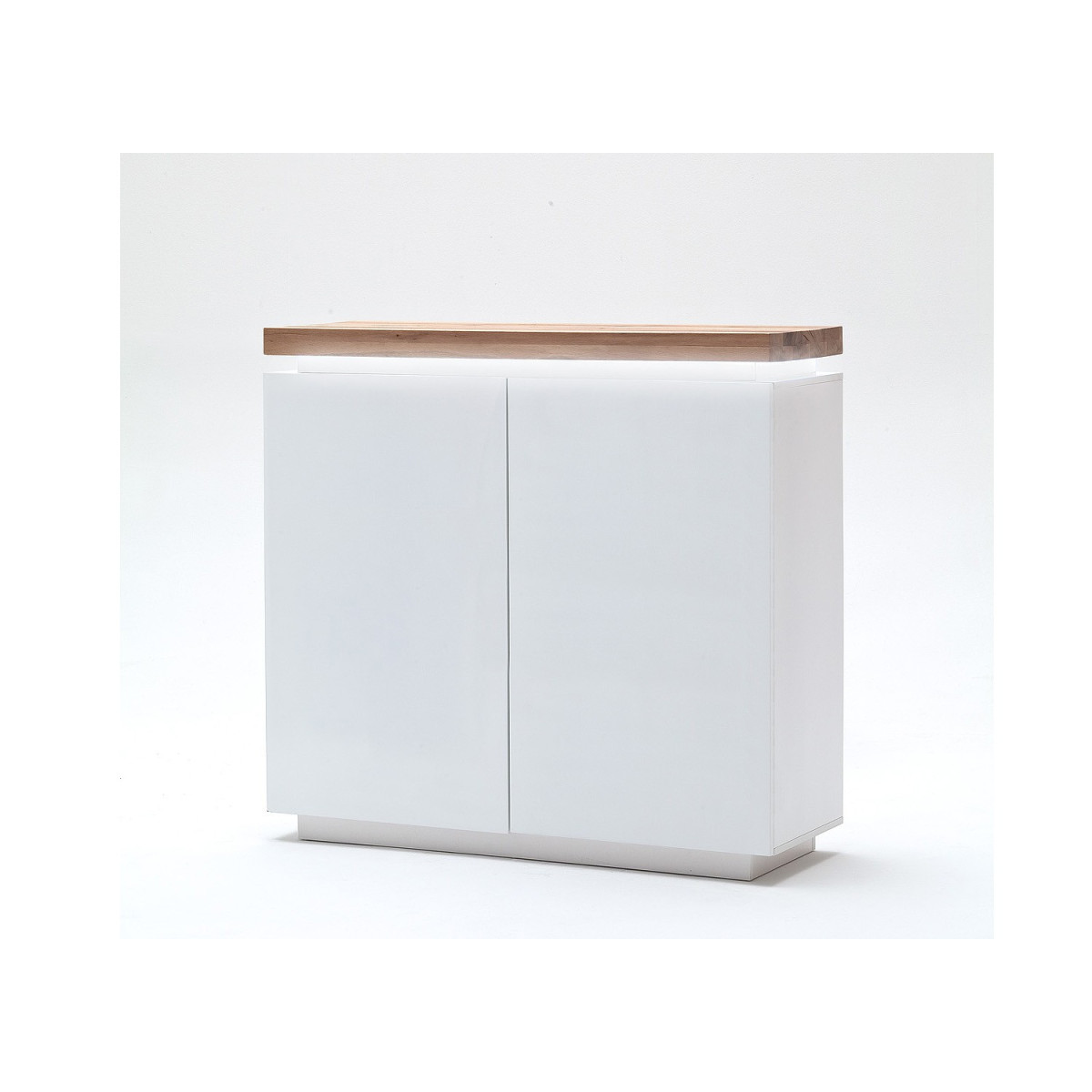 Buffet haut contemporain blanc à led