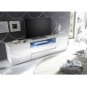 Meuble TV design laqué blanc brillant