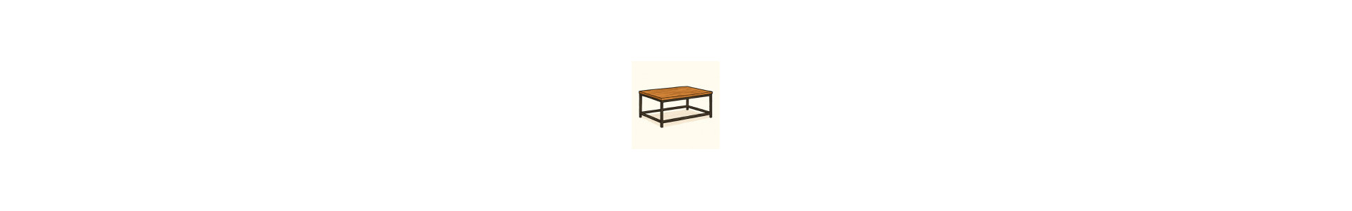 Table basse bois et métal