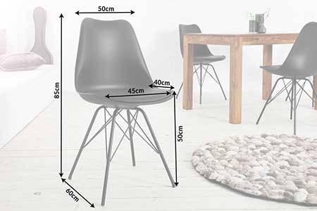 Dimensions détaillées des chaises