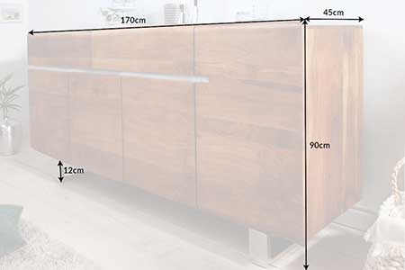 Dimensions détaillées du buffet