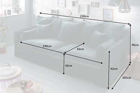 Dimensions détaillées du canapé