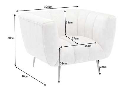 Dimensions détaillées du fauteuil