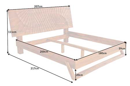 Dimensions détaillées du lit